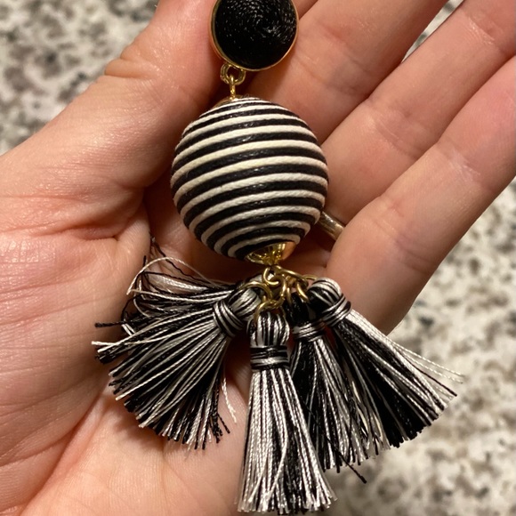 Black and White Statement Earrings - Picture 2 of 3